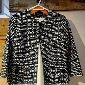 Jones New York Chic Black and White Women's Jacket